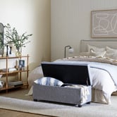 Temple &amp; Webster Gingham Washed Cotton European Pillowcases