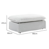 Temple &amp; Webster Montauk Slipcover Ottoman