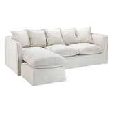 Temple &amp; Webster Removable Slipcover Set for Montauk 3 Seater Reversible Chaise Sofa