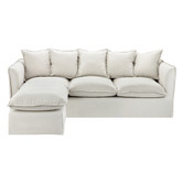 Temple &amp; Webster Removable Slipcover Set for Montauk 3 Seater Reversible Chaise Sofa
