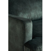 Temple &amp; Webster Olive Green Darya 3 Seater Velvet Sofa
