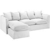 Temple &amp; Webster Removable Slipcover Set for Montauk 3 Seater Reversible Chaise Sofa