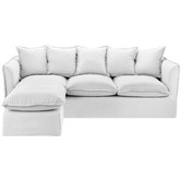 Temple &amp; Webster Removable Slipcover Set for Montauk 3 Seater Reversible Chaise Sofa