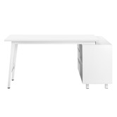 Temple &amp; Webster Dwight Corner Desk &amp; Eames Premium Replica Office Chair Set