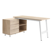 Temple &amp; Webster Dwight Corner Desk &amp; Eames Premium Replica Office Chair Set