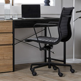 Temple &amp; Webster Beesly Desk &amp; Deluxe Eames Replica Office Chair Set