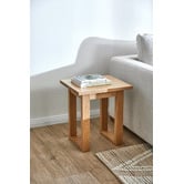 Temple &amp; Webster Ski-Leg Oak Wood Side Table