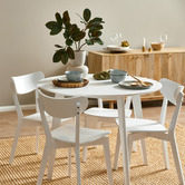 Temple &amp; Webster White Larsen Round Dining Table