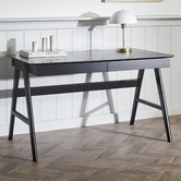 Temple &amp; Webster Black Torsby Office Writing Desk