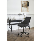 Temple &amp; Webster Black Torsby Office Writing Desk