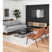 Temple &amp; Webster Black Boras 120cm Coffee Table with Shelf