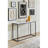 Temple &amp; Webster Boras Faux Marble Console Table