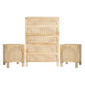 Temple &amp; Webster 3 Piece Anya 5 Drawer Chest &amp; Bedside Table Set