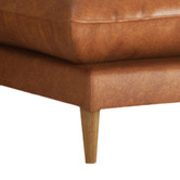 Temple &amp; Webster Terry 3 Seater Genuine Leather Sofa with Chaise