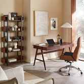 Temple &amp; Webster Walnut Torsby Office Writing Desk