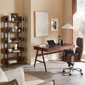 Temple &amp; Webster Walnut Torsby Office Writing Desk