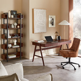 Temple &amp; Webster Walnut Torsby Office Writing Desk