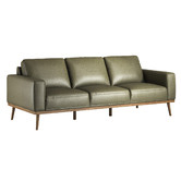 Temple &amp; Webster Landis 3 Seater Genuine Leather Sofa