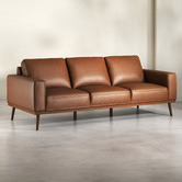 Temple &amp; Webster Landis 3 Seater Genuine Leather Sofa