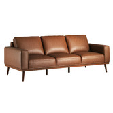 Temple &amp; Webster Landis 3 Seater Genuine Leather Sofa