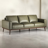 Temple &amp; Webster Landis 3 Seater Genuine Leather Sofa