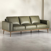 Temple &amp; Webster Landis 3 Seater Genuine Leather Sofa