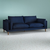 Temple &amp; Webster Terry 3 Seater Velvet Sofa