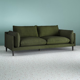 Temple &amp; Webster Terry 3 Seater Velvet Sofa