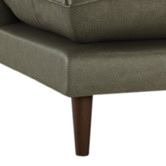 Temple &amp; Webster Terry 3 Seater Genuine Leather Sofa with Chaise