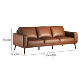Temple &amp; Webster Landis 3 Seater Genuine Leather Sofa
