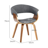 Temple &amp; Webster Bentwood Upholstered Dining Chairs