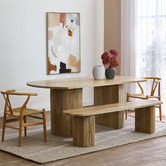Temple &amp; Webster Anika Mango Wood Dining Bench