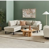 Temple &amp; Webster Clover Pillar Leg Round Mango Wood Coffee Table