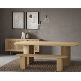 Temple &amp; Webster Anika Oval Mango Wood Dining Table