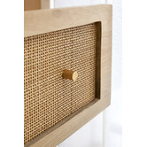 Temple &amp; Webster Natural Anya Mango Wood &amp; Rattan 5 Drawer Chest