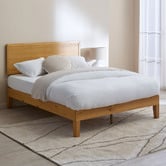 Temple &amp; Webster Natural Beckham Wooden Queen Bed