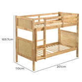 Temple &amp; Webster Maldives Rattan Single Convertible Bunk Bed