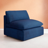 Temple &amp; Webster Martine Velvet Armless Lounge Chair