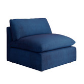 Temple &amp; Webster Martine Velvet Armless Lounge Chair