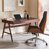 Temple &amp; Webster Torsby Office Writing Desk &amp; Bentwood Chair Set
