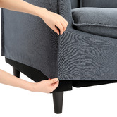Temple &amp; Webster Montauk 3 Seater Slipcover Sofa &amp; Ottoman Set