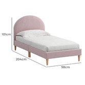 Temple &amp; Webster Kids&#039; Arch Upholstered Single Bed