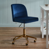 Temple &amp; Webster Juliet Velvet Home Office Chair