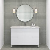 Temple &amp; Webster Tate Round Metal Framed Wall Mirror