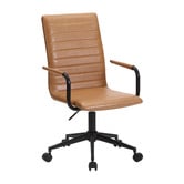Temple &amp; Webster Tan Mose Faux Leather Office Chair
