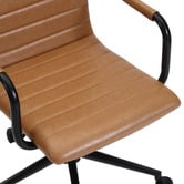 Temple &amp; Webster Tan Mose Faux Leather Office Chair