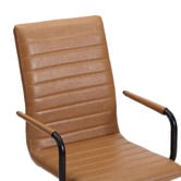 Temple &amp; Webster Tan Mose Faux Leather Office Chair
