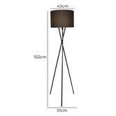 Temple &amp; Webster Bert Steel Tripod Floor Lamp