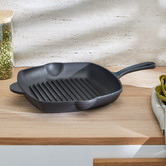 Temple &amp; Webster 22cm Cast Iron Grill Pan