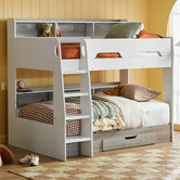 Temple &amp; Webster Castel Single Bunk Bed with Shelves